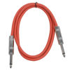 Picture of Seismic Audio SASTSX-2Red-6PK 2-Feet TS 1/4-Inch Guitar, Instrument, or Patch Cable, Red