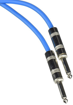 Picture of Seismic Audio SASTSX-25Blue-6PK 25-Feet TS 1/4-Inch Guitar, Instrument, or Patch Cable, Blue