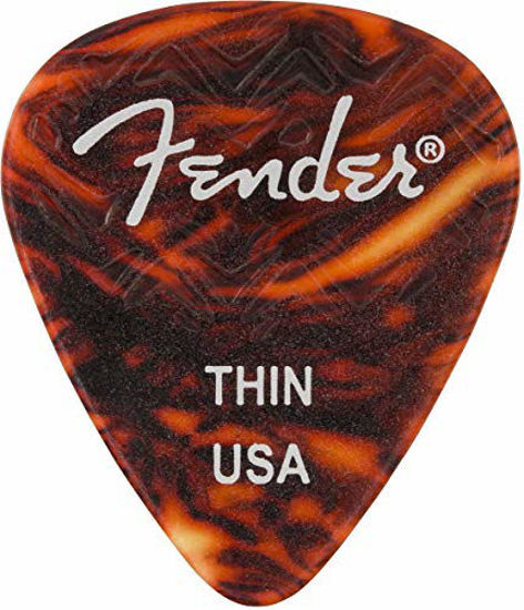 Picture of Fender Wavelength Tortoise Shell Guitar Picks (6) - 351 Shape - Thin