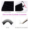 Picture of Classic Eyelash Extensions Lash Extension Supplies Matte Dark Black Individual Eyelash Extension Classic Lash Extensions Professional (0.20-D, 17mm)