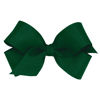 Picture of Wee Ones Girls' Classic Grosgrain Hair Bow on a WeeStay No-Slip Hair Clip with Plain Wrap, Mini, Forest Green