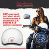 Picture of Daytona Helmets Half Skull Cap Motorcycle Helmet - DOT Approved [Hi-Gloss White] [4XL] [W/Visor]