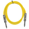 Picture of Seismic Audio - SASTSX-2 (6 Pack) - 2 Foot TS 1/4" Guitar, Instrument, or Patch Cables Yellow