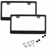 Picture of BLVD-LPF OBEY YOUR LUXURY Car License Plates Shield and Black Frame Combo, 2 Pack Clear Bubble Design Novelty Plate Covers to Fit Any Standard US Plates, Unbreakable Frame 2 Holes Patented Design