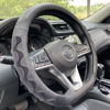 Picture of PINCTROT D Shaped 14.5 - 15 Inch Steering Wheel Cover Great Grip with 3D Honeycomb Anti-Slip Design, Flat Bottom 14.5 - 15 Inch (All Black)