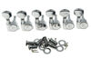 Picture of Wilkinson 6 Inline Chrome E-Z Post Guitar Tuners EZ Post Guitar Tuning Keys Pegs Guitar Machine Heads for Strat Tele