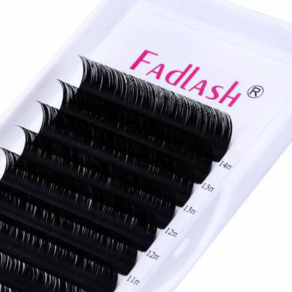 Picture of Eyelash Extension Classic Lash Extensions CC Curl Mixed Tray Semi-permanent Individual Lash Extensions Premium Eyelashes Extension Supply (0.15-CC, 8-14mm Mix)