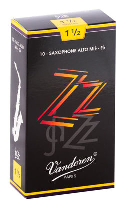 Picture of Vandoren SR4115 Alto Sax ZZ Reeds Strength 1.5; Box of 10