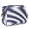 Picture of Small Makeup Bag for Purse Travel Makeup Pouch Mini Cosmetic Bag for Women Girls (Blue Stripe, Small)