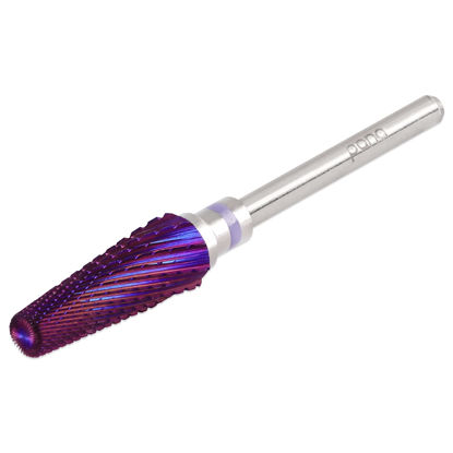 Picture of PANA 5-in-1 Pro Upgraded Multi-Function Drill Bit 3/32" Shank Size - (Purple, 2X Coarse to 2X Fine) - Mix Size Tungsten Drill Bit Fast Remove Acrylic Hard Gel Nail for Manicure Pedicure