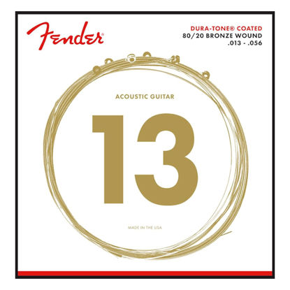 Picture of Fender Dura-Tone Coated 80/20 Bronze Acoustic Guitar Strings, 880M .013-.056