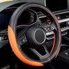 Picture of LABBYWAY Microfiber Leather Auto Car Steering Wheel Cover,Universal Fit 15 Inch Anti-Slip Wheel Protector (Orange)