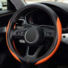 Picture of LABBYWAY Microfiber Leather Auto Car Steering Wheel Cover,Universal Fit 15 Inch Anti-Slip Wheel Protector (Orange)