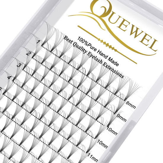 Picture of Volume Lash Extensions 7D 0.07mm D Curl MIX-9-16mm Short Stem Premade Fans Soft|Optinal 3D|4D|5D|6D|7D|8D 0.07/0.10mm C/D 8-20mm Mix-9-16mm 12-15mm 8-15mm|(7D 0.07D MIX8-15)