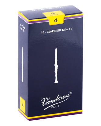 Picture of Vandoren CR114 Eb Clarinet Traditional Reeds Strength 4; Box of 10