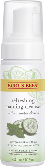 Picture of Burt's Bees Refreshing Foaming Cleanser and Natural Face Wash with Cucumber and Mint, 4.8 Fl Oz