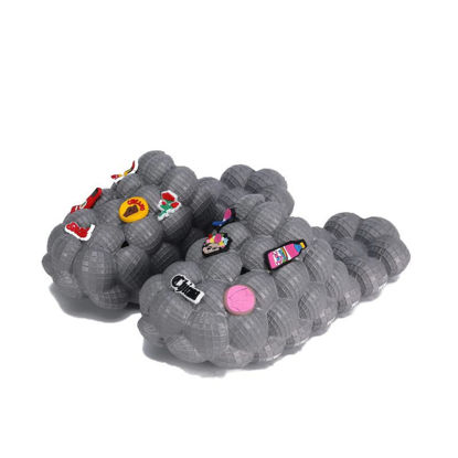 Picture of Bubble Slides for Women/Men, Massage Bubble Slippers, Funny Bubble Shoes, Unisex Breathable Beach Sandals, Non-slip Spa Slippers, Home Bedroom Shower Trendy Ball Slippers, Soft Pillow Stress Relief Slide (5.5-6.5 Women/4-5 Men, Grey, numeric_5)