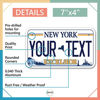 Picture of InkMyPlate Personalized New York Excelsior Mini License Plate | Choose from 50 States | Moto 7x4 | Custom License Plate for Kids Power Wheels | Golf Cart, Motorcycle, Wagons, Moped ATV | Aluminum USA