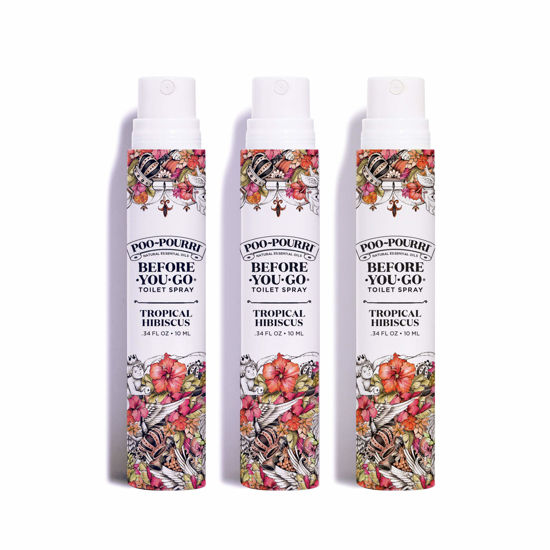 Picture of Poo-Pourri Before-You- go Toilet Spray, 10 ml (3 Pack), Tropical Hibiscus