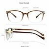 Picture of LifeArt Blue Light Blocking Glasses, Anti Eyestrain, Computer Reading Glasses, Gaming Glasses, TV Glasses for Women Men, Anti Glare (Clear Brown, +2.75 Magnification)