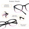 Picture of LifeArt Blue Light Blocking Glasses, Anti Eyestrain, Computer Reading Glasses, Gaming Glasses, TV Glasses for Women Men, Anti Glare (Black Purple, 1.50 Magnification)