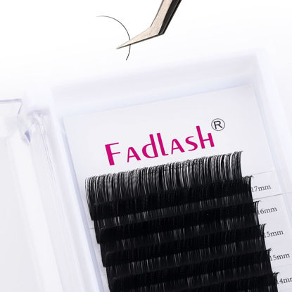 Picture of Lash Extensions 9-17mm Eyelash Extensions D Curl Silk Lash Extensions Classic Lash Extensions Soft Faux Mink Lash Extension Mixed Tray Eyelash Extension Supplies (0.20-D, 9-17mm)