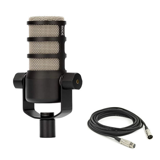 Picture of Rode PodMic Dynamic Podcast Microphone with XLR Cable and StreamEye Polishing Cloth