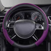 Picture of CAR PASS Rhombus Leather Universal Steering Wheel Cover, Fit for Suvs,Trucks,Cars,Sedans,Vans (Black&Dark Purple)