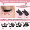 Picture of Cluster Lashes 72 Pcs Lash Clusters DIY Eyelash Extension Individual Cluster Eyelashes Soul Style Self-Application Fluffy Super Thin Band Reusable Soft & Comfortable(Soul-D-16mm)