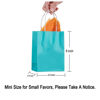 Picture of Mini Size Turquoise Blue Paper Bag with Handle Bulk Party Favor Bag 6x4.5x2.5 inch for Graduation Baby Shower Birthday Christmas Recycled Bag, 50 Counts