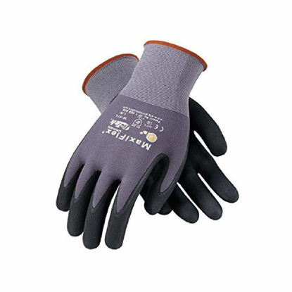 Picture of PIP 34-874/L Maxi Flex Ultimate 34874 Foam Nitrile Palm Coated Gloves, Gray, Large (36 Pair), 9/l