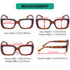 Picture of Eyekepper 4 Pack Stylish Reading Glasses Women - Oversized Square Readers Tortoise