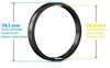 Picture of StanceMagic Hubcentric Rings (Pack of 4) - 70.3mm ID to 74.1mm OD - Black Poly Carbon Plastic Hubrings Hub - Only Works on 70.3mm Vehicle Hubs and 74.1mm Wheel Centerbore