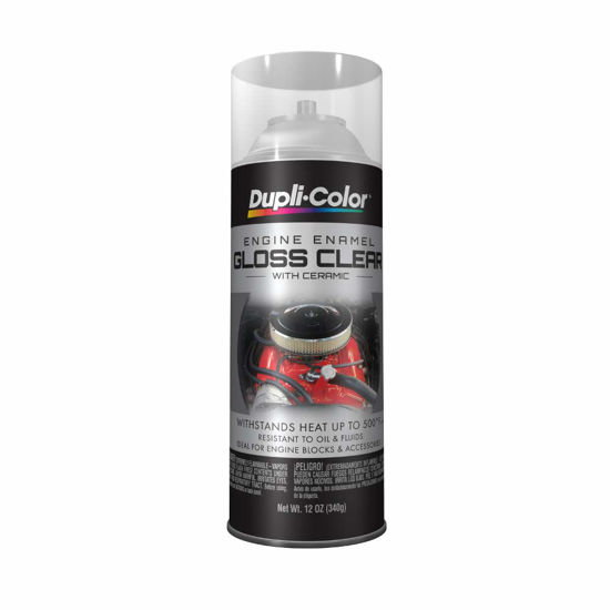 Picture of Dupli-Color (DE1636-6 PK Clear Engine Enamel with Ceramic - 12 oz. Aerosol, (Case of 6)