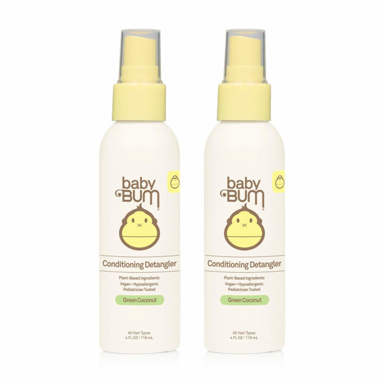 Picture of Baby Bum Conditioning Detangler Spray | Leave-In Conditioner Treatment with Soothing Coconut Oil| Natural Fragrance | Gluten Free and Vegan | 4 FL OZ | 2 Pack