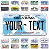 Picture of InkMyPlate Personalized Oklahoma Car License Plate | Choose from All 50 Sates | 6x12 Inch | Custom Oklahoma Plate for Front of Car | Personalized Custom Car Tags | Made in USA .040 Aluminum