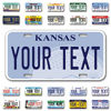 Picture of InkMyPlate Personalized Kansas Car License Plate | Choose from All 50 Sates | 6x12 Inch | Custom Kansas License Plate for Front of Car | Personalized Custom Car Tags | USA .040 Aluminum