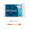 Picture of EasyTouch U-100 Insulin Syringe with Needle, 30G 0.5cc 1/2-Inch (12.7mm), Box of 100