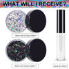 Picture of 7g Silver+7g Black Holographic Chunky Cosmetic Glitter Body Hair Face Eye Nail for Festival Carnival Party Beauty Rave Accessories Different Sizes&Shapes ✮14g + Quick Dry Primer Glue Gel(5ml)