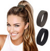 Picture of PONY-O Revolutionary Hair Tie Alternative Ponytail Holders - 2 Pack Black and Brown Original Patented Hair Styling Accessories - Medium PONY-O for Fine to Normal Hair or Slightly Thick Hair