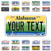 Picture of InkMyPlate Personalized Alabama Car License Plate | Choose from All 50 Sates | 6x12 Inch | Custom Alabama Plate for Front of Car | Personalized Custom Car Tags | Made in USA .040 Aluminum