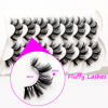 Picture of Veleasha Eyelashes 20mm Faux Mink Lashes Wispy Fake Eyelashes Handmade Resuable Fluffy Lashes 7 Pairs Pack (F03)