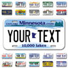 Picture of InkMyPlate Personalized Minnesota Car License Plate | Choose from All 50 Sates | 6x12 Inch | Custom Minnesota License Plate for Fr 12inchX6inch