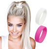 Picture of PONY-O 2 Pack 1 Hot Pink , 1 White Original Patented Hair Accessory, Ponytail Holder, Hair Tie alternative