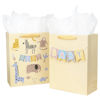 Picture of MAYPLUSS 13" Large Gift Bag (2 Pack) with Tissue Paper for Baby Shower - Yellow Design