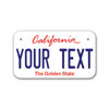 Picture of InkMyPlate Personalized California Mini License Plate | Choose from 50 States | Moto 7x4 in | Custom License Plate for Kids Power Wheels | Golf Cart, Motorcycle, Wagons, Moped ATV | Aluminum, 7''X4''