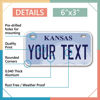 Picture of InkMyPlate Personalized Kansas Mini License Plate | Choose from 50 States | Bike 6x3 in | Custom License Plate for Kids Power Wheels | Golf Cart, Motorcycle, Moped, Wagons, ATV | Aluminum