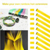 Picture of TOFAFA 22 inch Colored Hair Extensions, Multi-colors Party Highlights Clip in Synthetic Hair Extensions (10 PCS Yellow)