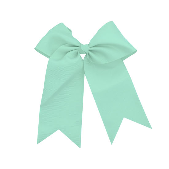 Picture of Light Aqua Jumbo Bow Clip with Tails