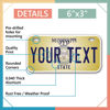 Picture of InkMyPlate Personalized Mississippi Mini License Plate | Choose from 50 States | Bike 6x3 in | Custom License Plate for Kids Power Wheels | Golf Cart, Motorcycle, Moped, Wagons, ATV | Aluminum